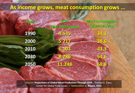 Meat consumption projections k